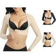 thumbnail image 5 of ZQUUVOU Women's Upper Arm Shapewear Post Surgical Long Sleeves Slim Crop Tops Slimmer Sleeves Posture Corrector Vest Beige C, 5 of 5