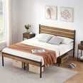 thumbnail image 3 of Full Size Metal Platform Bed Frame with Storage, Sturdy Bed Frame with Headboard and Footboard, Enough Space for Storage, No Box Spring Needed, Easy Assembly, 3 of 7