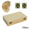 thumbnail image 3 of CHENGSI for Granmp 100-Pack Small Box Hinges Retro Butt Hinges Mini Jewelry Box Hinges Antique Bronze 18x16mm with 400 Screws for DIY Crafts Woodworking Cabinets Drawers, 3 of 8