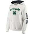 thumbnail image 2 of Women's Colosseum White Notre Dame Fighting Irish Loud and Proud Pullover Hoodie, 2 of 3