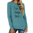 thumbnail image 3 of Oversized Long Sleeve Shirts For Women Comfortable Loose Crew Neck Solid Color Tunic Tops Lightweight Fall Winter Blouses Pullover Outfits Mint Green L, 3 of 7