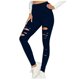thumbnail image 4 of Gibobby Pantalones de yoga Pantalones de yoga de color Pantalones de yoga apretados de moda con agujeros para damas(Azul， XL), 4 of 5