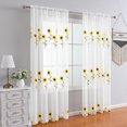 thumbnail image 2 of Sheer Curtain Sunflower Patterned Semi-Sheer Rod Pocket Curtain for Living Room Bedroom, 2 of 7