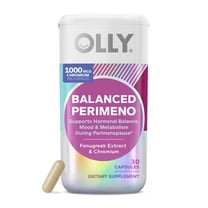 OLLY Balanced Perimeno Capsule Supplement, Fenugreek Extract, Chromium, Perimenopause Support, Vegan, 30 Count (30 Day Supply)