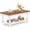 White & Brown, variant on Homieasy Coffee Table, 2-Tier Farmhouse Coffee Table with Storage for Living Room, Brown & White