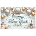 thumbnail image 3 of Gold Silver Theme Happy New Year Banner Disco Ball Design New Year Banner Balloon Decoration Star Pattern Celebration Banner for New Year Party Holiday Celebration Indoor Decoration, 3 of 8