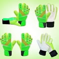 thumbnail image 3 of Beoub Goalie Gloves Soccer Goalkeeper Kids Youth Goal Keeper Field Player Glove Boys Girls Ages 8-10 Years Old Anti-Slip Latex Palm Pu Hand Back Green Pro Size 6, 3 of 7