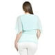 thumbnail image 3 of Blusa con encaje y detalle de perlas Roman Fashion /Tallas Extras, 086 (Menta) verde claro 40, 3 of 5