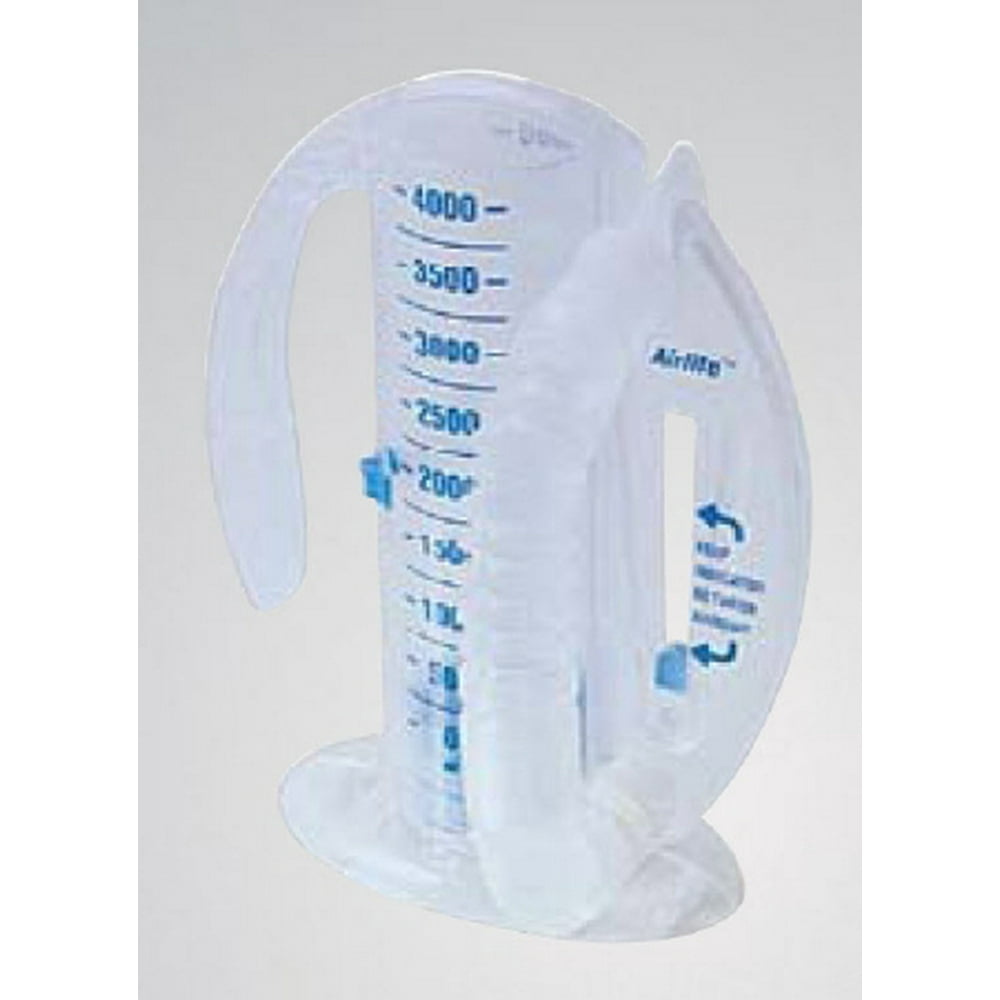 AirLife Manual Spirometer 4 Liter Manual Single Patient Use Case of