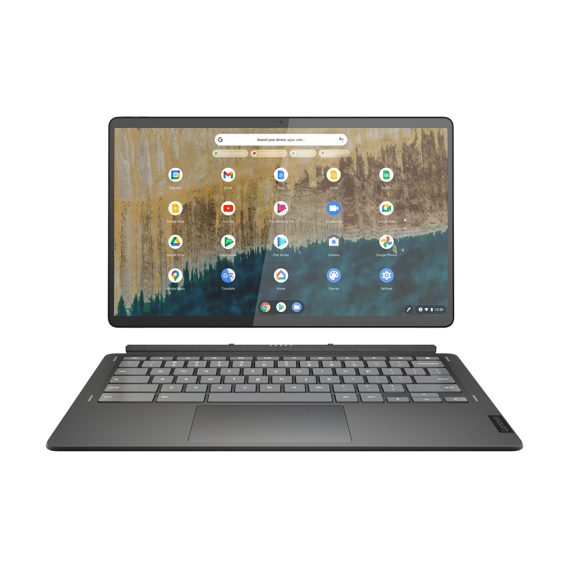 Lenovo Chromebook Duet 5 Laptop, 13.3" FHD  400 nits, Qualcomm Snapdragon SC7180, Qualcomm Adreno, 4GB, 256GB - image 2 of 6