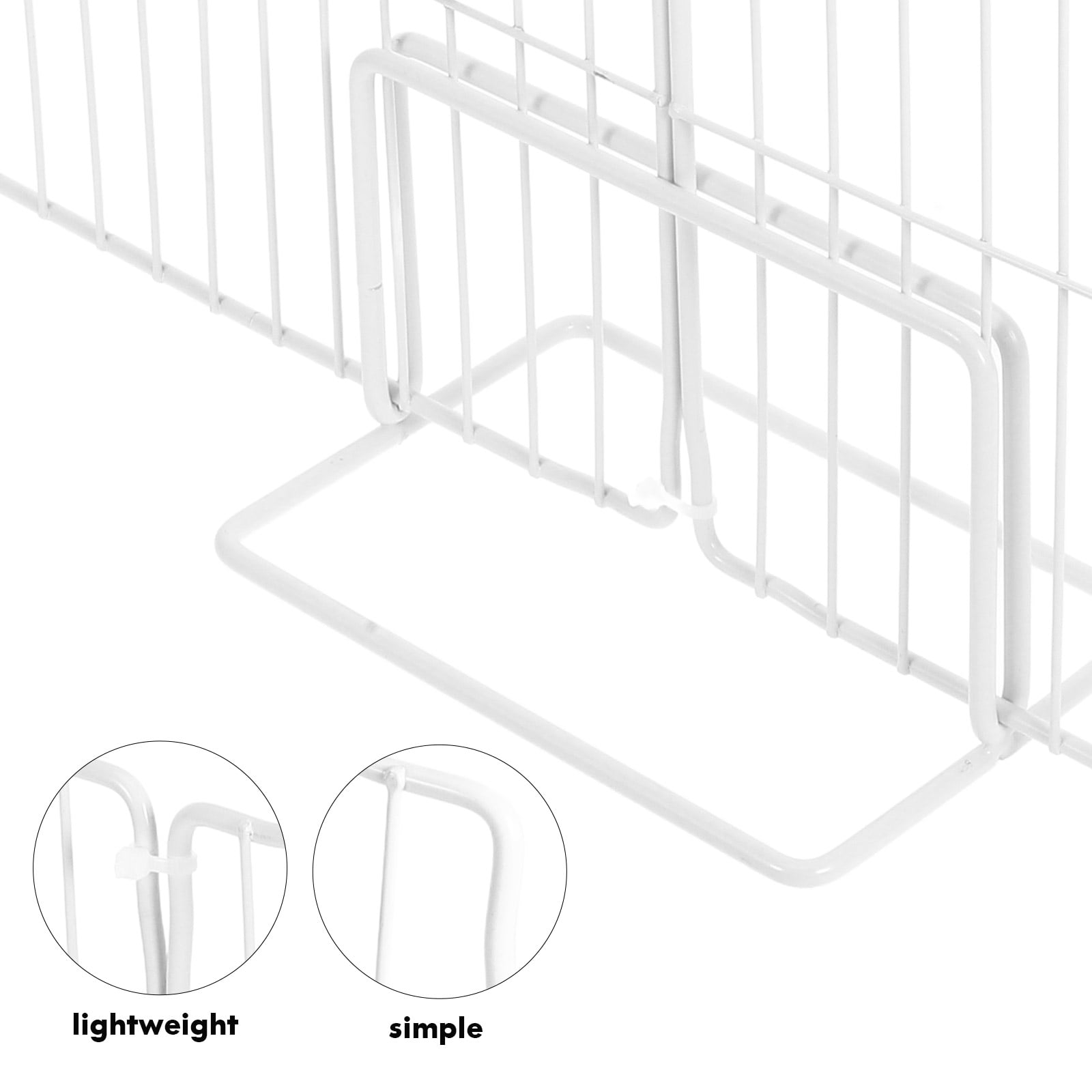 ETHZZLE Freezer Iron Mesh Shelf Divider White Adjustable Wire Partition for Easy Food Organization