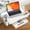 White With Drawers, variant on EASHZMFYTBF Clip-On Bedside Shelf with Drawer, Foldable Floating Tray, Space-Saving Nightstand for Bunk Beds, Ideal for College Dorm Storage & Organization