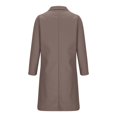 thumbnail image 4 of Dezsed Womens Winter Coats Women's Solid Color Lapel Pocket Long Jacket Cardigan Jacket Coffee L, 4 of 6