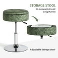 thumbnail image 2 of Homebeez Storage Ottoman Vanity Stool,360°Swivel Height Adjustable Foot Stool,Modern Accent Stools for Bathroom Living Room, 2 of 9