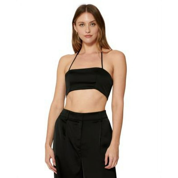 MSRP $40 Sofia Richie x Bar iii Women Satin Bralette Cami Top Black Size Small