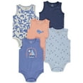 thumbnail image 2 of Carter's Baby Boys' 5-Pack Bodysuits Color: blue/multi Size: newborn, 2 of 3