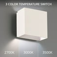 thumbnail image 5 of WAC Lighting Boxi 1-Light LED 3-CCT 3000K Aluminum Wall Sconce in Brushed Nickel, 5 of 5