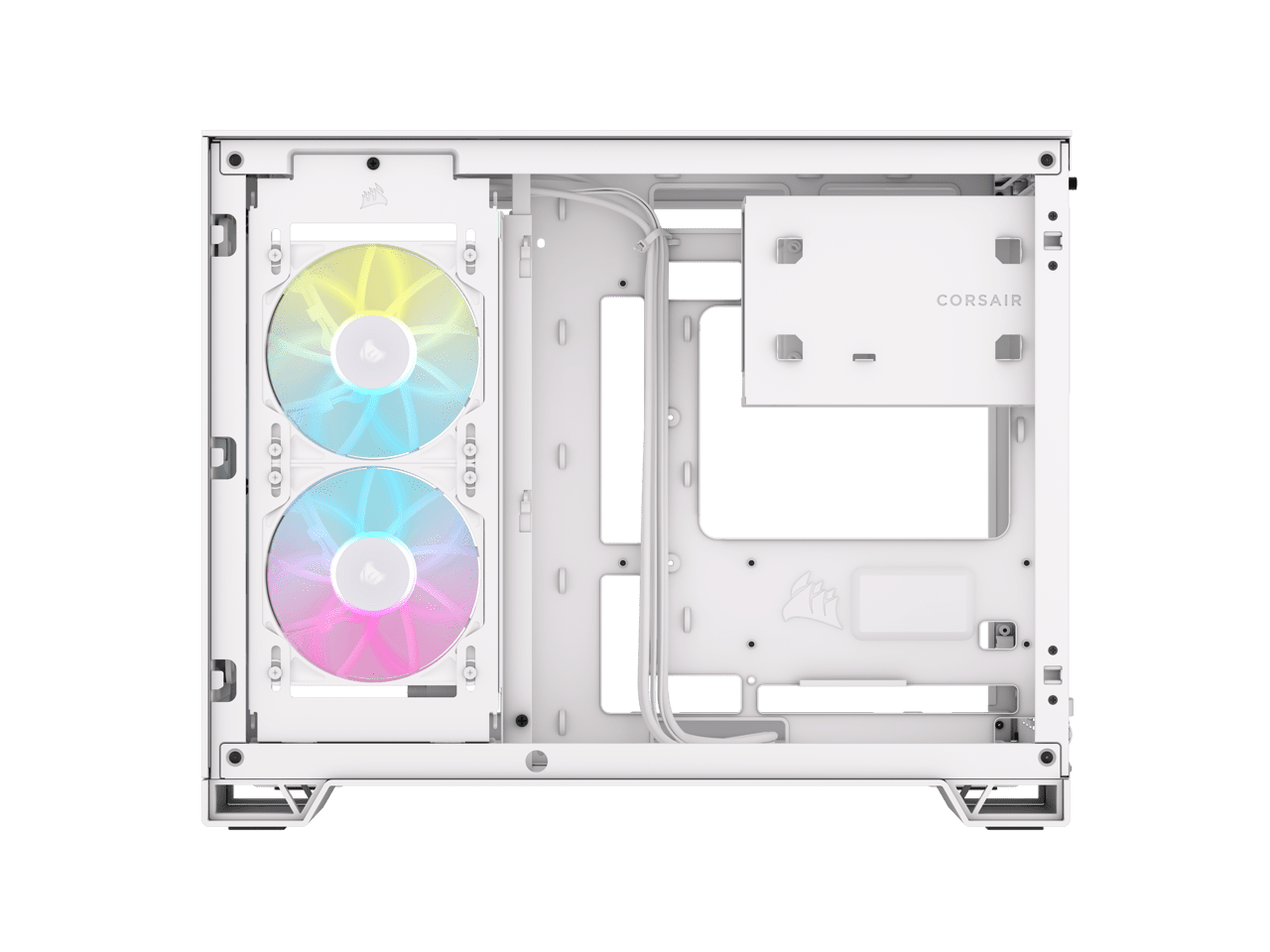 Corsair iCUE LINK 2500X RGB Micro ATX Dual Chamber PC Case White CC9011268WW
