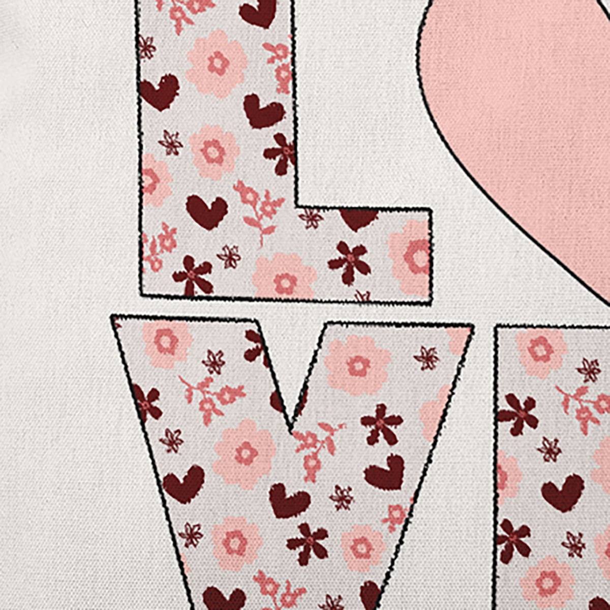 16"x16" Simply Daisy Valentines Love with Flowers Poly Indoor/Outdoor Pillow, Silver Qty 1