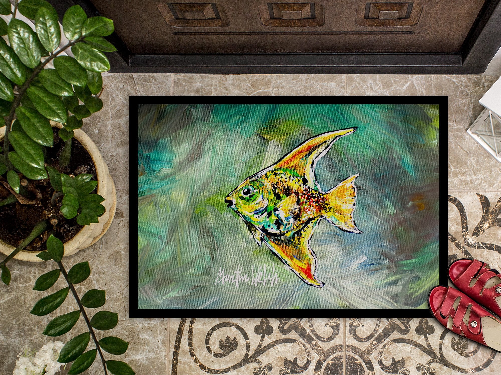 Carolines Treasures MW2101MAT 18 x 27 in. Nancys Other Fish Doormat