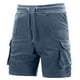 thumbnail image 4 of Pantalones cortos informales ligeros y transpirables para hombre, con cintura elástica, de poliéster, para verano, 4 of 5