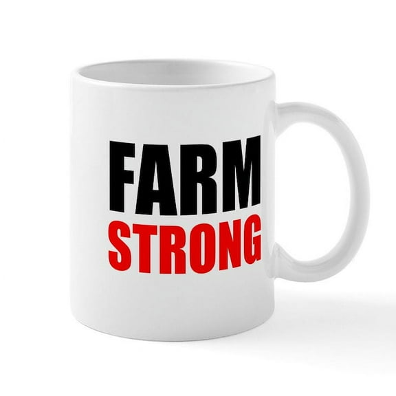 CafePress - Farm Strong Mugs - 11 oz Ceramic Mug - Novelty Coffee Tea Cup