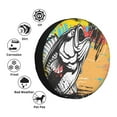 thumbnail image 4 of Haiem Spare Tire Cover , Wheel Cover with Fishing Bass printed, Camper Spare Tire Cover Fit for Jeep Wrangler Rv SUV Truck Travel Trailer-14 inch, 4 of 6