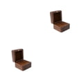 thumbnail image 4 of Caja de joyería Qarigey de madera para anillo y pendientes negro, blanco, Marrón, 4 of 6