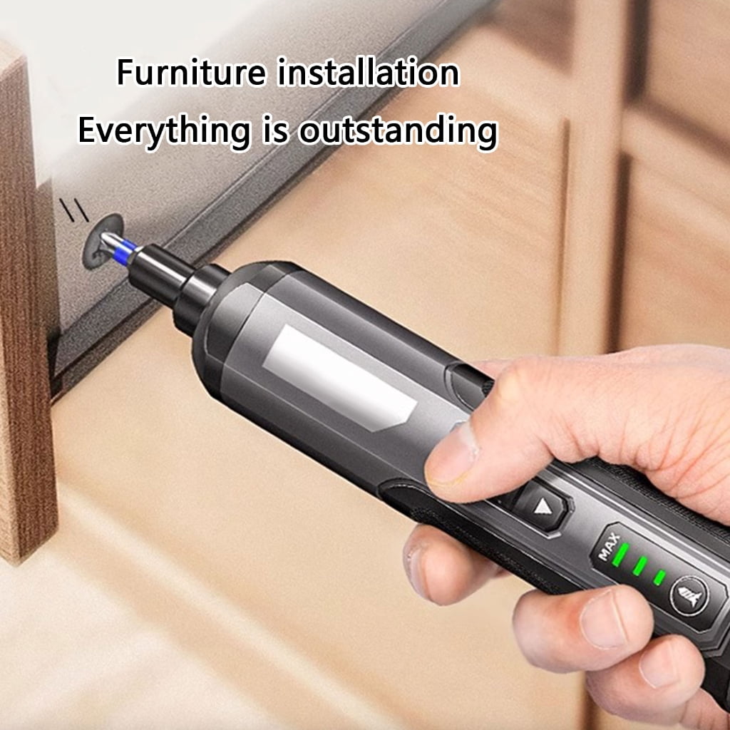 Portable 4V Electric Screwdriver Set with Adjustable Torques and Type C Charging for Household Maintenance