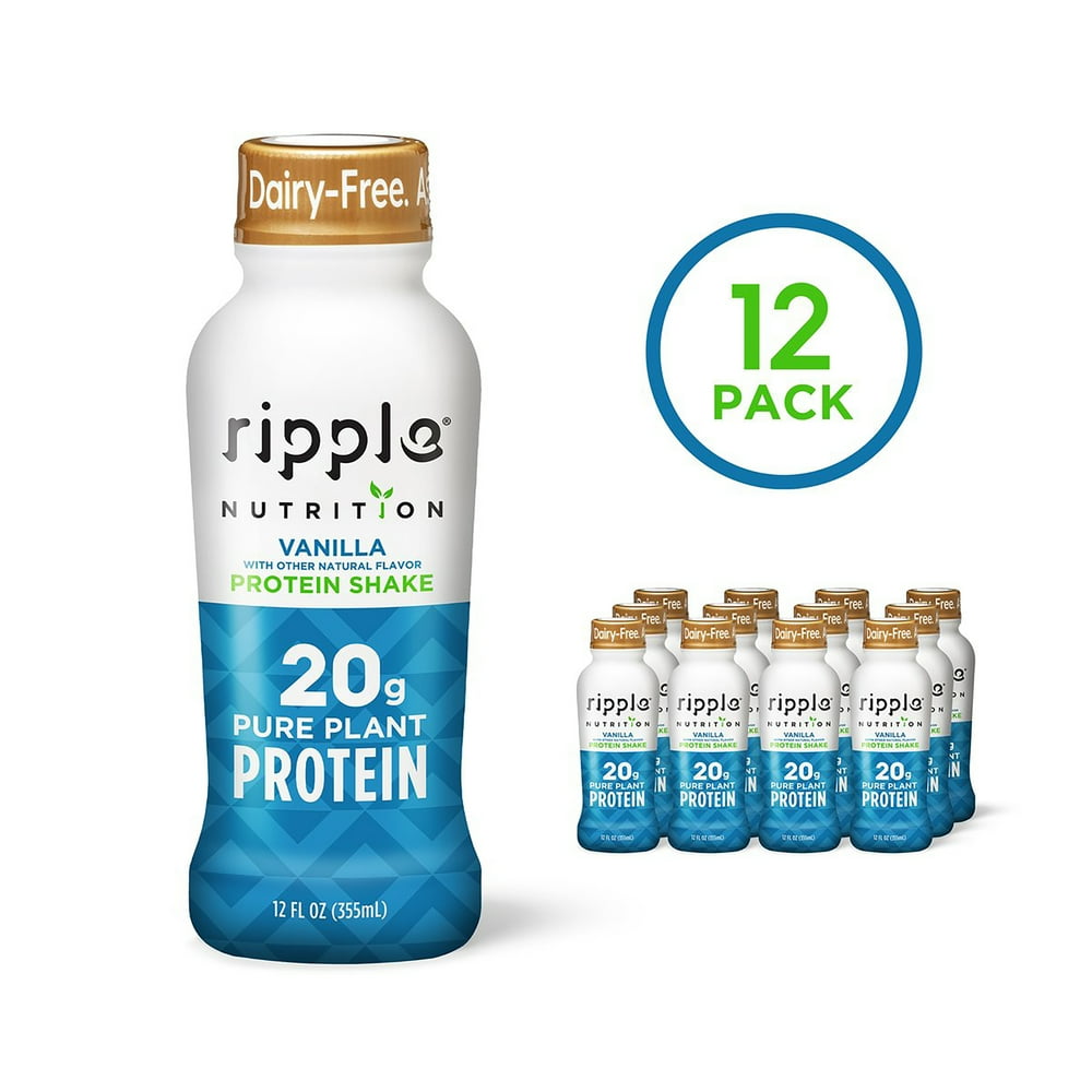 Ripple Vegan Protein Shake, Vanilla 20g Nutritious Plant Based Pea