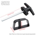 thumbnail image 3 of Anxingo Shed Door Latch T-Handle Lock Kit,T-Handle lock with black connecting rod for Shed doors, Playhouse door, Chicken Coops door, Barn door, 3 of 7
