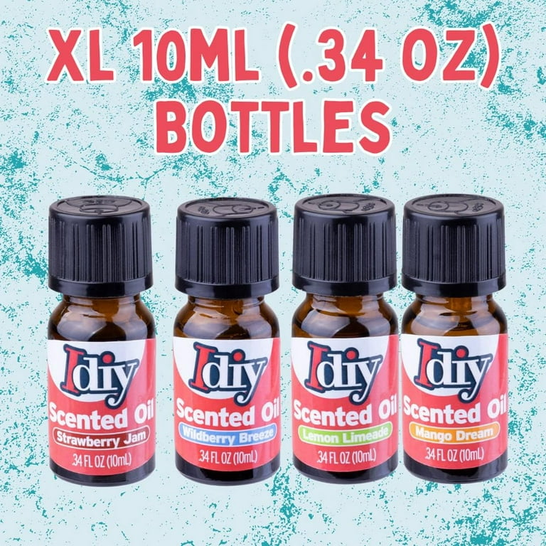 Yummy Fruit Scented Oils (12 Pack) -X Large 10ml (.34 oz) Natural Food  Fragrance Bottles for Diffusers, Aromatherapy, Essential Oil, Candles,  Crafts