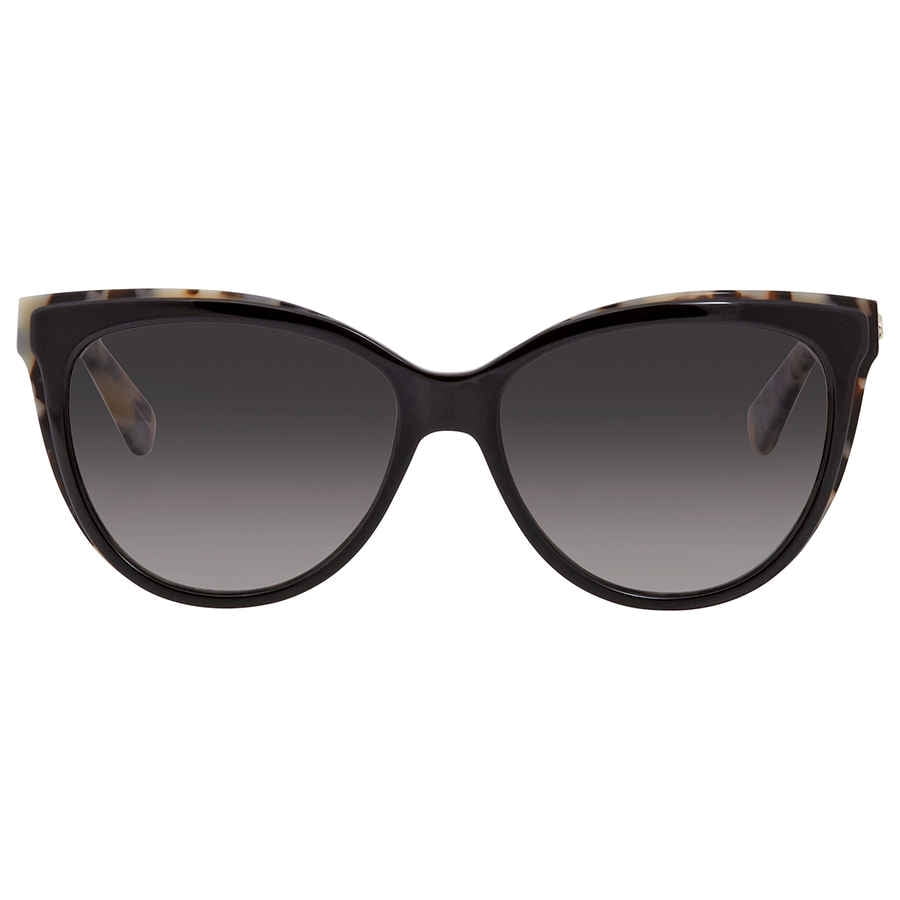 Kate Spade New York Women's Daesha Round Sunglasses Black Havana 56 Millimeters