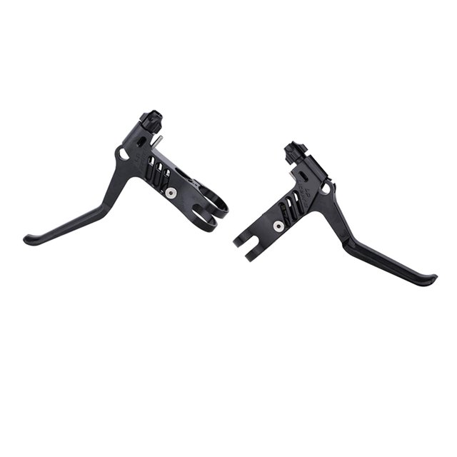 Juego de palancas de freno de aleación de aluminio, 1 par, freno de bicicleta de caída plegable para carretera de montaña Negro kusrkot Palanca de freno de bicicleta
