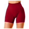 thumbnail image 5 of Women's hot pants high-waisted one-point pants, belly elastic leggings, solid color fitness pants, 5 of 6