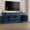 Blue + Primary Living Space + 60-69 inches + MDF, variant on Modern Blue TV Console, 67" Width TV Stand, Glass Doors & Storage Drawers, Adjustable Shelves (Old SKU:N779P296233B)