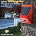 thumbnail image 5 of Luz estroboscópica solar con control remoto Sensor de movimiento Luz de alarma exterior 129 dB Sirena de seguridad de sonido IP65 Protección impermeable para su familia, villa, granja y patio, 2 pieza, 5 of 5