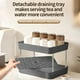 thumbnail image 4 of Estante para Tazas de Dos Niveles | Organizador de Escritorio de Plástico con Bandeja de Drenaje Desmontable | Soporte de Dos Niveles para Tazas de Té y Café con Barandillas Elevadas | para Usar En L, 4 of 6