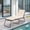 Beige, variant on 72 x 22 x 4 inch outdoor lounge chair mat, thickened tufted carpet, with 4 safety straps, oil-resistant and weather-resistant, suitable for indoor and outdoor patios and poolside.