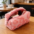 thumbnail image 7 of NWOKYZGH Fluffy Heart Makeup Bag Cute Plush Make up Pouch for Valentine's Day Women Cosmetic Bag with Zipper Travel Make up Toiletry Organizer Purse Organizer, 7 of 7