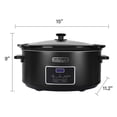 thumbnail image 2 of 6QT Black Slow Cooker with Casserole for Family Dinner, 2 of 5