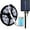 White, variant on Solar LED Strip Lights Outdoor, 5m/16.4ft 300 LEDs Waterproof LED Strip with Remote 8 Lighting Modes Rope Lights for Holiday Yard Party Garden Christmas
