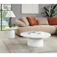 thumbnail image 2 of ACME Zaid Contemporary Metal and Wood 40"Dia Round Coffee Table in White, 2 of 4