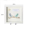 thumbnail image 4 of Desktop Ornament Seaglass Beach Chairs Craft Kit Friendship Frame Art Hanging Décor Handmade Sea Glass Colorful Frame Ornament for Desk Display, 4 of 7