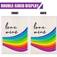 thumbnail image 2 of Love Wins Rainbow Pride House Flag 28x40 Inch Vertical Double Sided LGBT Pride Farmhouse Big Banner Flags Pride Gay Pride Lesbian Transgender Pansexual Flag for Yard Outdoor Decoration, 2 of 6