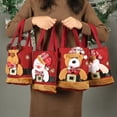 thumbnail image 2 of Soporte de regalo de Navidad, bolso de mano de Papá Noel, muñeco de nieve, oso de alce, paquete de dulces de Navidad, bolsa de tela, decoración de Feliz Navidad, Feliz Año Nuevo, 2 of 4