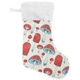 thumbnail image 3 of SKYSONIC Mushroom Christmas Stocking Personalized Large Candy Stocking Hanging Gift Xmas Stockings Decoration for Family Holiday Party Ornaments Decor Fireplace, 3 of 7