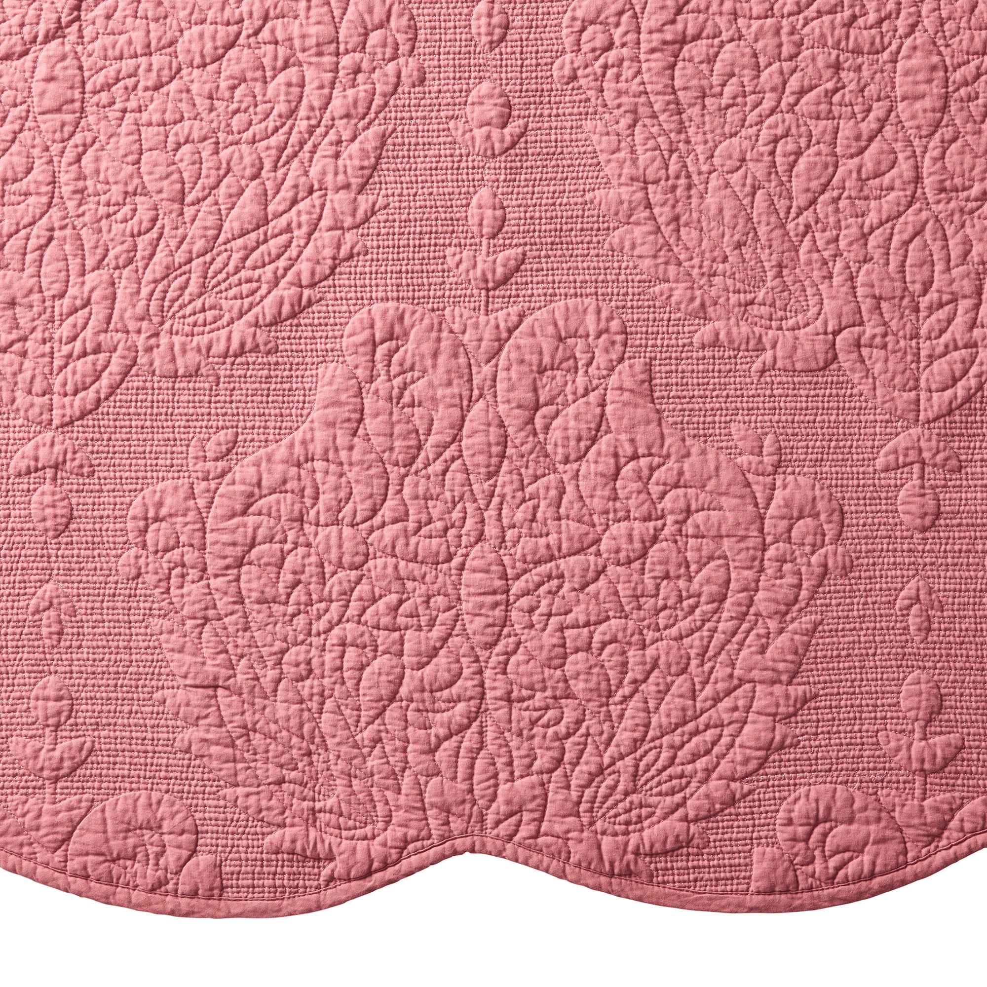 Better Homes & Gardens Paisley Medallion Cotton Pillow Shams, Standard, Pink Rose, 2 Pack