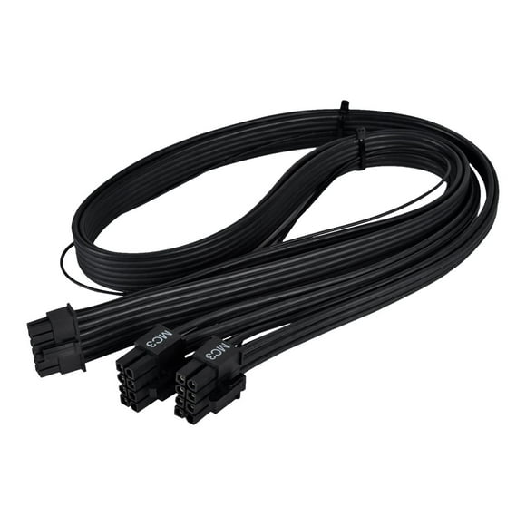 SilverStone PP14-EPS - Câble d'Alimentation - 8 Broches EPS12V (m) à 12VHPWR (m) - 1.8 Pieds - Noir