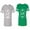 Men Heather / Women Green, variant on King Queen White Pentagon Matching Couple Cotton Jerseys (Men Heather / Women Black) (Men S / Women S)